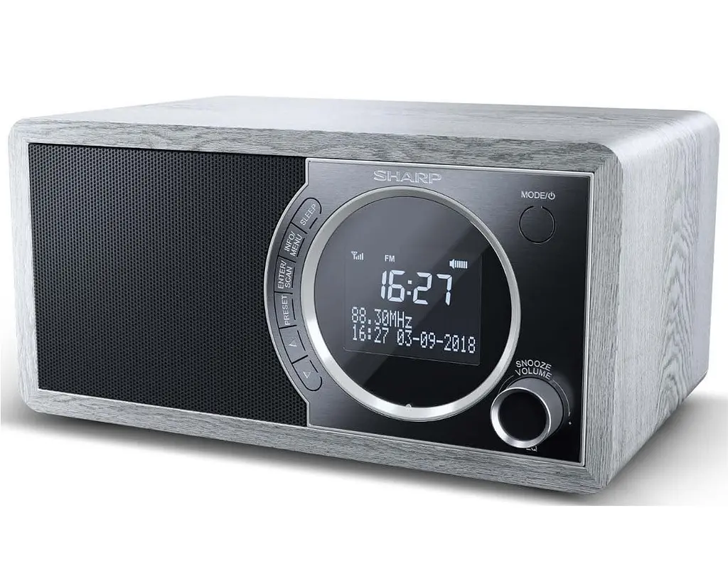 Радіоприймач колонка Sharp DR450GR Grey DAB+, FM RDS, Bluetooth, мережа - фото 2