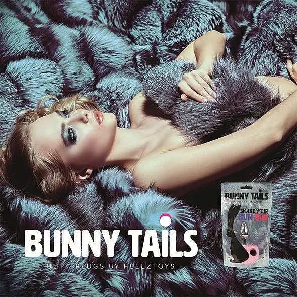 Анальна пробка FeelzToys Bunny Tails 7х2.5 см (рожевий) - фото 6