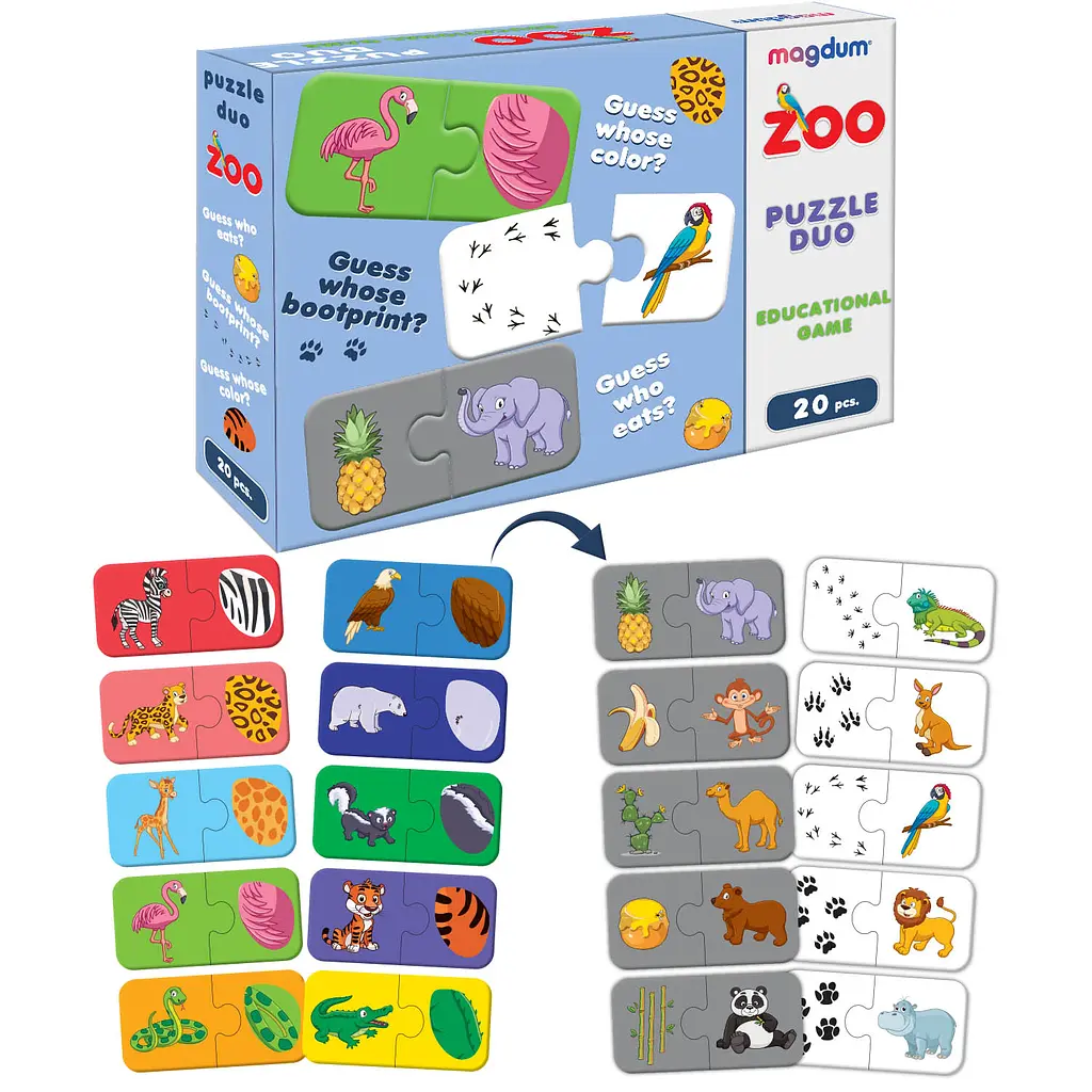 Настільна гра Magdum Збери пару Зоопарк (ME5032-11 EN) - фото 3