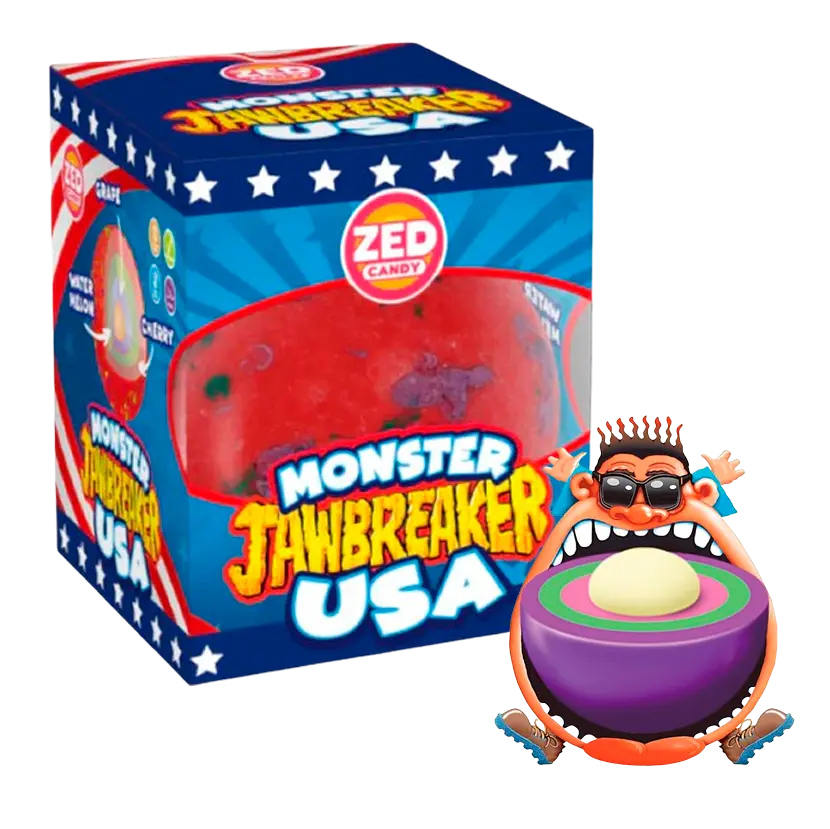 Льодяник з жуйкою всередині Zed Candy Monster USA Jawbreaker In A Box 310 г - фото 2
