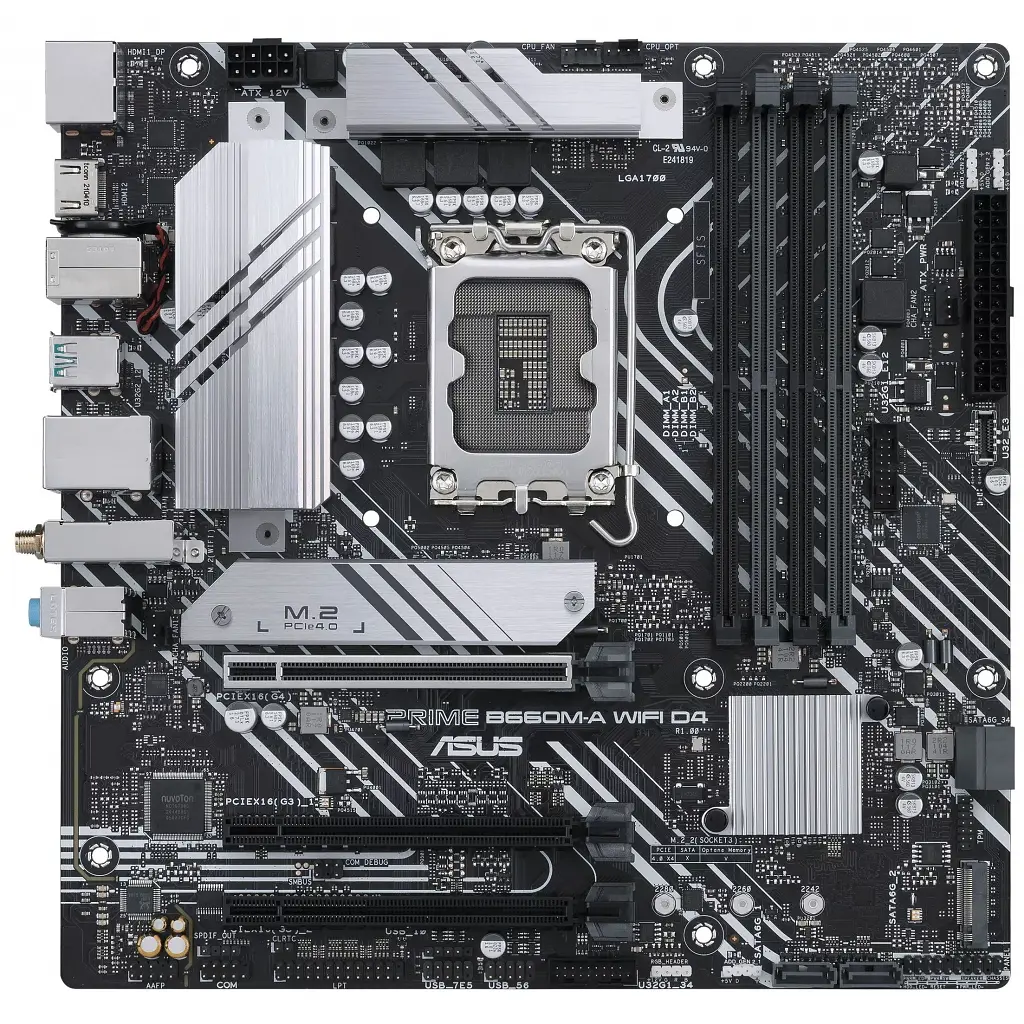 Материнська плата ASUS PRIME B660M-A WIFI D4 (PRIME B660M-A WIFI D4) (Socket 1700, Intel B660, Micro-ATX)