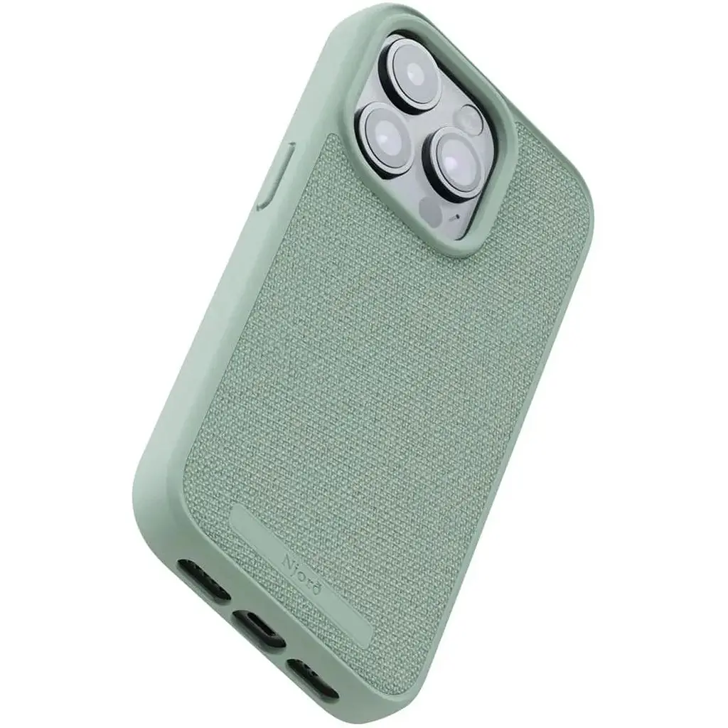 Чехол-накладка Njord Fabric MagSafe Case Turquoise для iPhone 15 Pro (NA53FA13) - фото 5