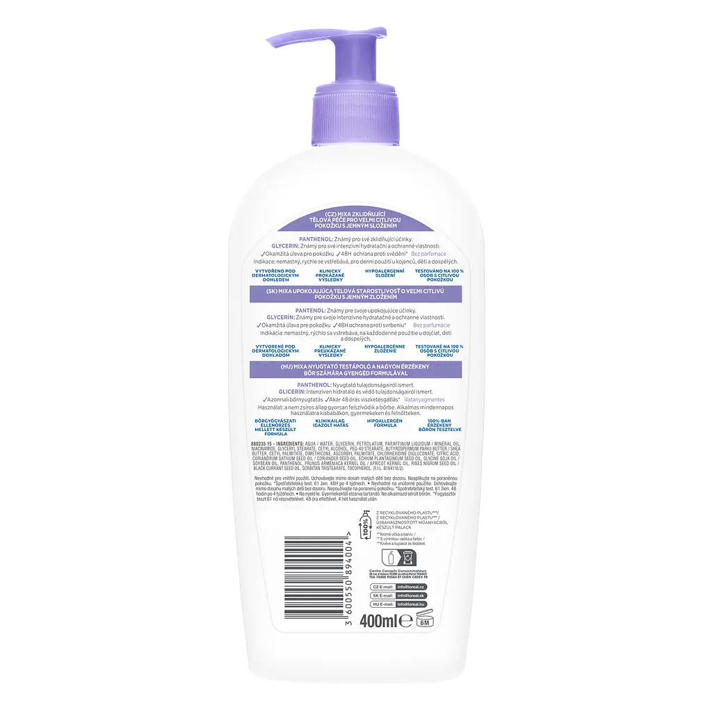 Молочко Mixa Body & hands для чутливої шкіри тіла, схильної до атопії 400 мл (D3232100) - фото 10