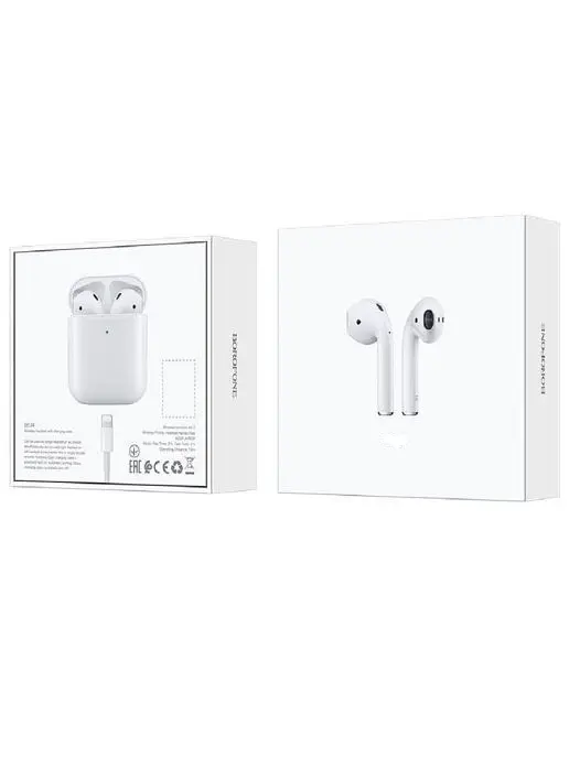 Беспроводные наушники Borofone BW01 Plus TWS белые - фото 6