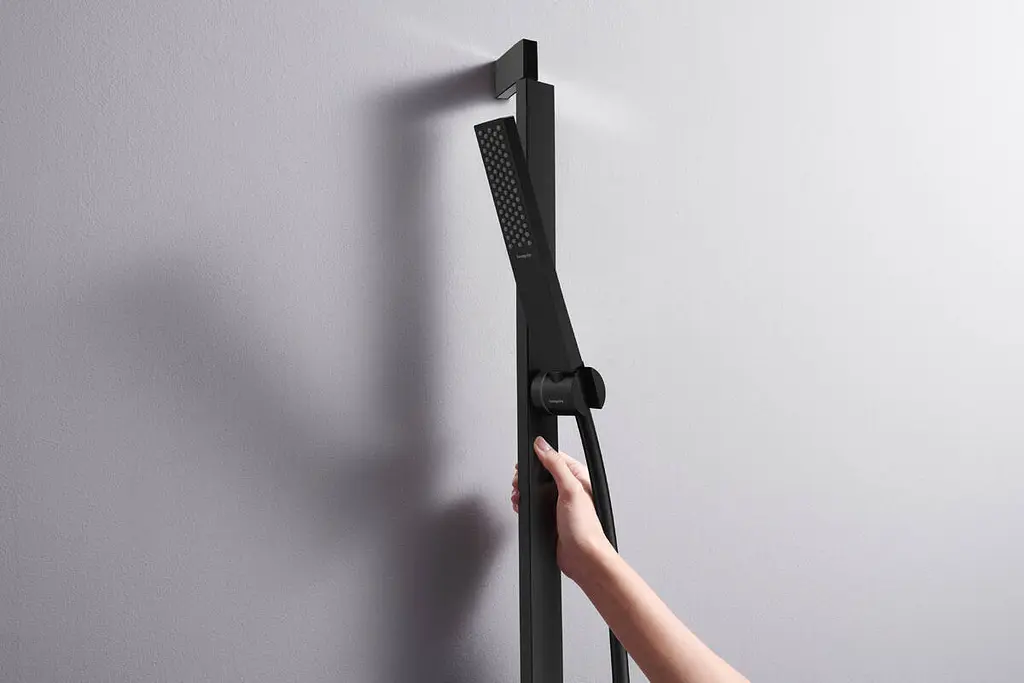 Душовий гарнітур Hansgrohe Pulsify E EcoSmart зі штангою 90 см matt black 24380670 - фото 3