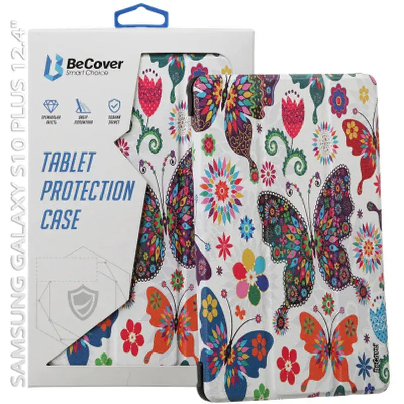 Чохол до планшета BeCover Smart Case Samsung Galaxy Tab S10 Plus (SM-X820/SM-X826) 12.4" Butterfly (712241) - фото 6