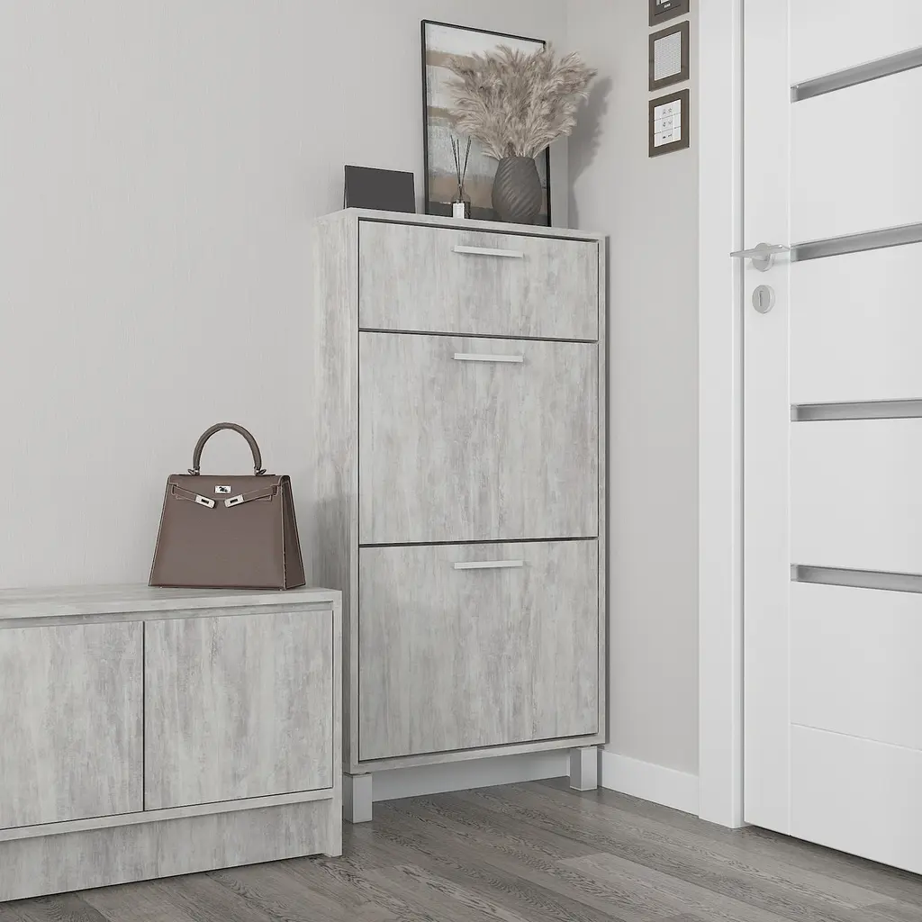 Полиця для взуття Flamecame підлогова на 3 шухляди з ДСП F-159 - фото 7