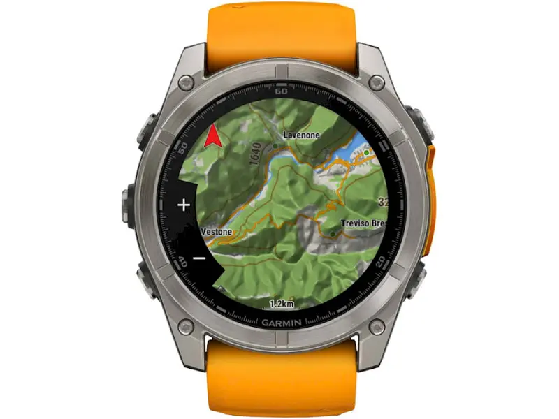 Спортивний годинник Garmin Fenix 8 51mm AMOLED Sapphire Titanium w. Spark Orange/Graphite Silicone Band (010-02905-10/11) - фото 5