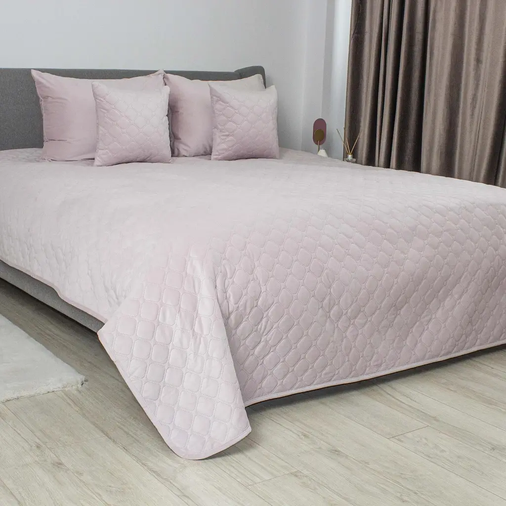 Покривало ТЕП Velour Lavender ромб круглий 240 x 260 см (4-00518_33874) - фото 6
