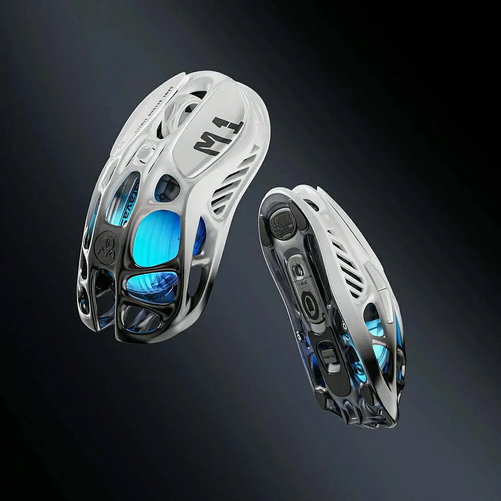 GravaStar Миша Mercury M1 Pro, BT/WL/USB-A, RGB, чорно-білий - фото 6