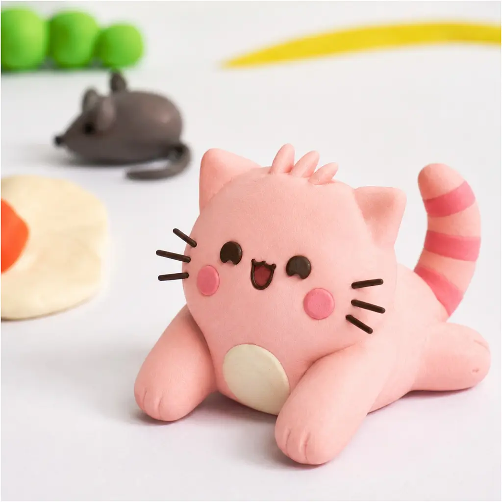 Пластилін Yes Pembe the Cat 12 кольорів 240 г (540750) - фото 6