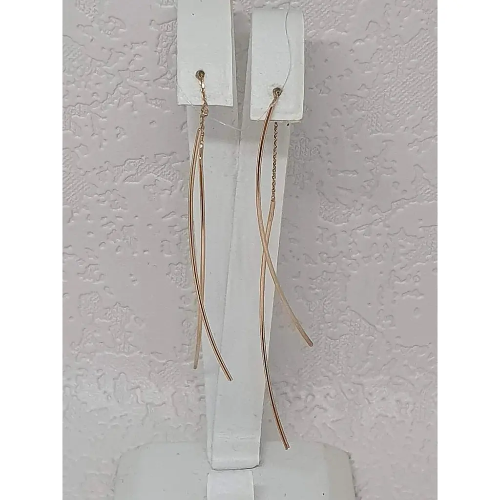 Золотые серьги-протяжки Вселенная. 22009200 - фото 3