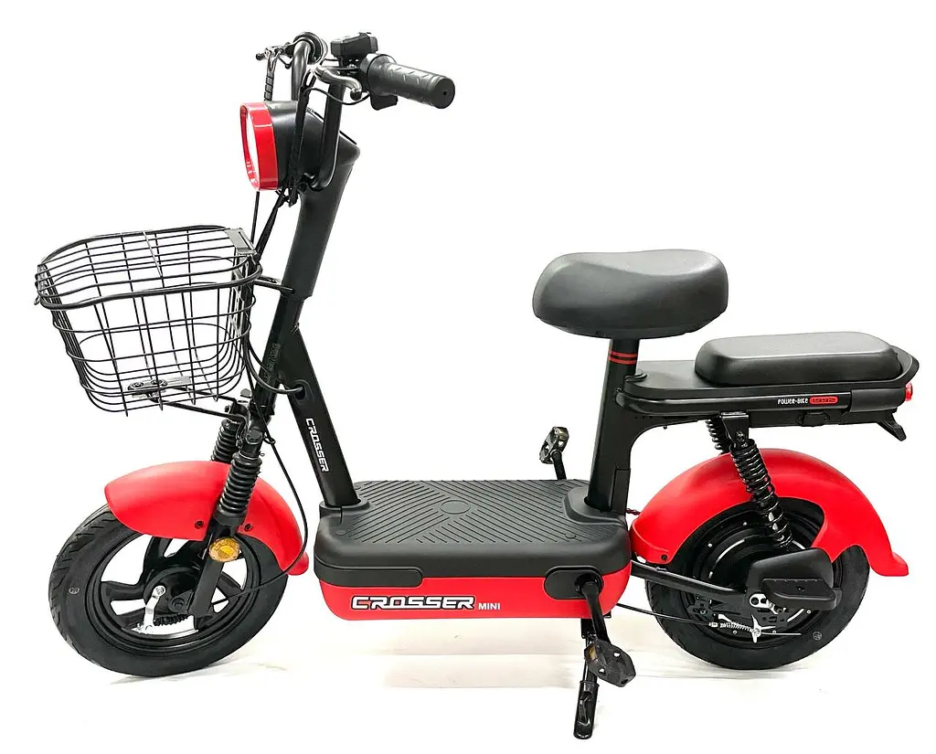 Электроскутер Двухместный Crosser Mini +Pas-система Красный - фото 3