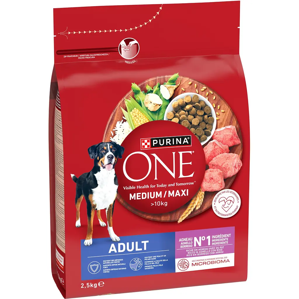 Сухий корм для дорослих собак середніх і великих порід Purina One MedMax з ягням та рисом 2.5 кг - фото 3