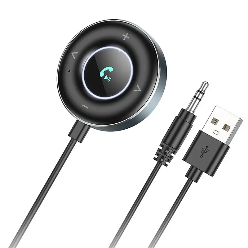 Bluetooth аудіо ресивер Borofone BC58 Gamble (USB+Jack 3,5mm) Metal gray - фото 3