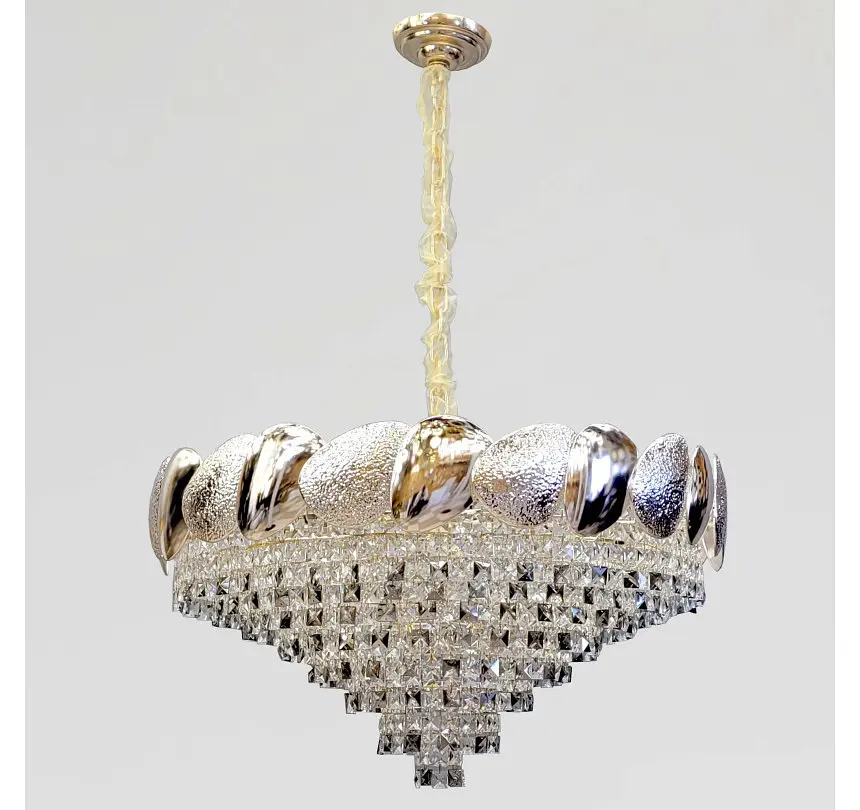 Велика кришталева люстра Artlight 8836/80GD, золото, 18 ламп E14, прозоре й димчасте скло, Ø82 см, від 20-30 м² - фото 2