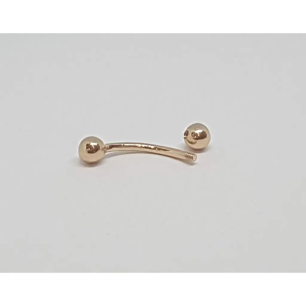 Золотая серьга-пирсинг Dear в бровь. 7006 - фото 2