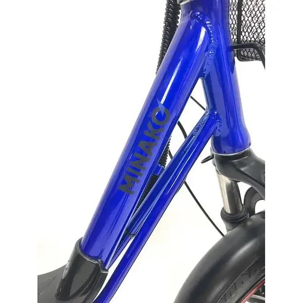 Електровелосипед Minako V4 PRO двомісний 500W/60V/18Ah із заднім амортизатором синій - фото 11