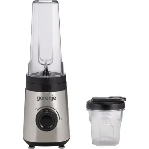 Блендер Gorenje BSM600E, Inox, фітнес-блендер, 320W, чаша 0,6 л, захист від увімкнення без чаші, імпульсний режим (BSM600E) - фото 2