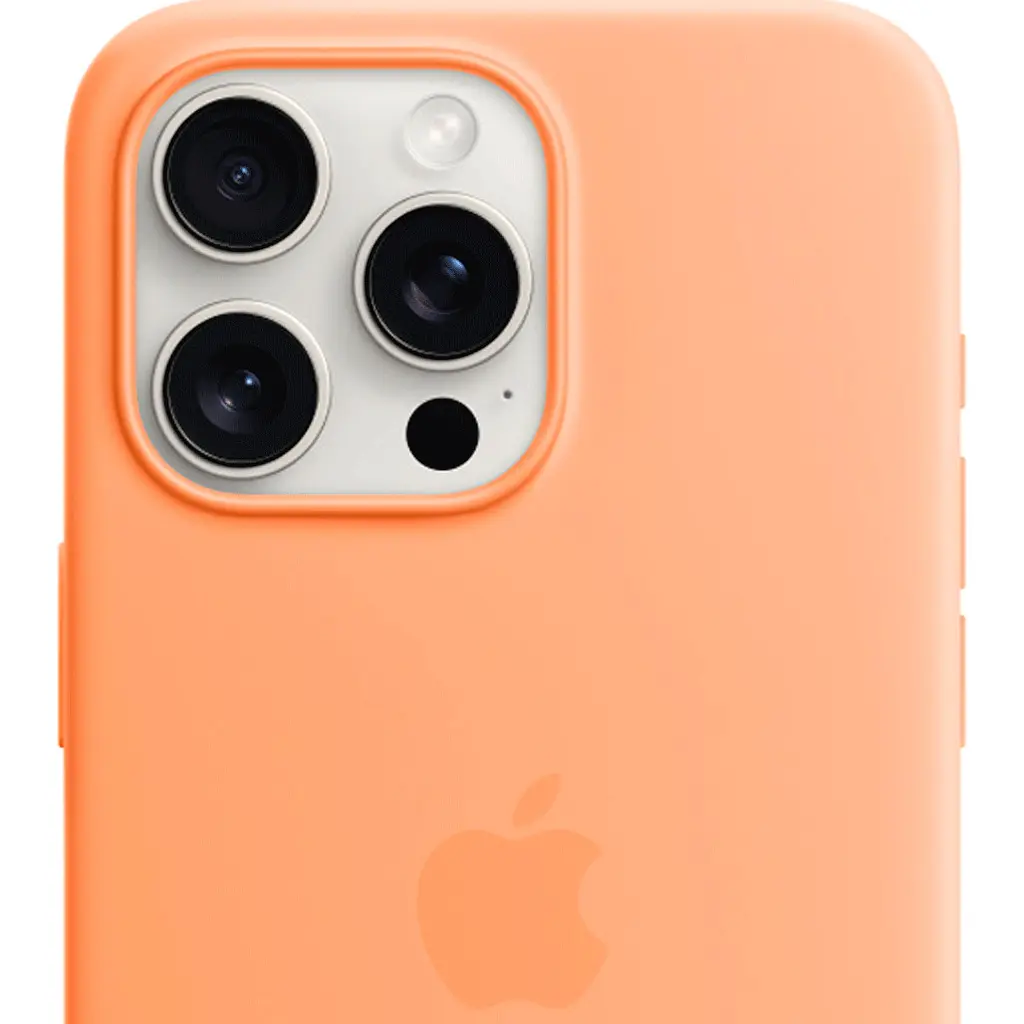 Чохол Silicone Case with MagSafe для Apple iPhone 15 Pro Max Orange Sorbet AAA [93258] - фото 3
