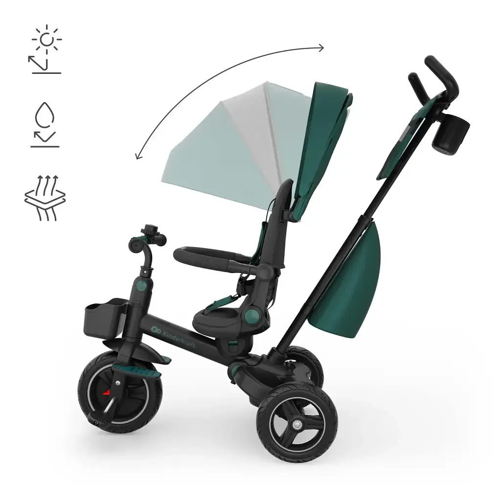 Триколісний велосипед Kinderkraft Spinstep 2 Plus Green (KRSPST02GREPL00)  - фото 4