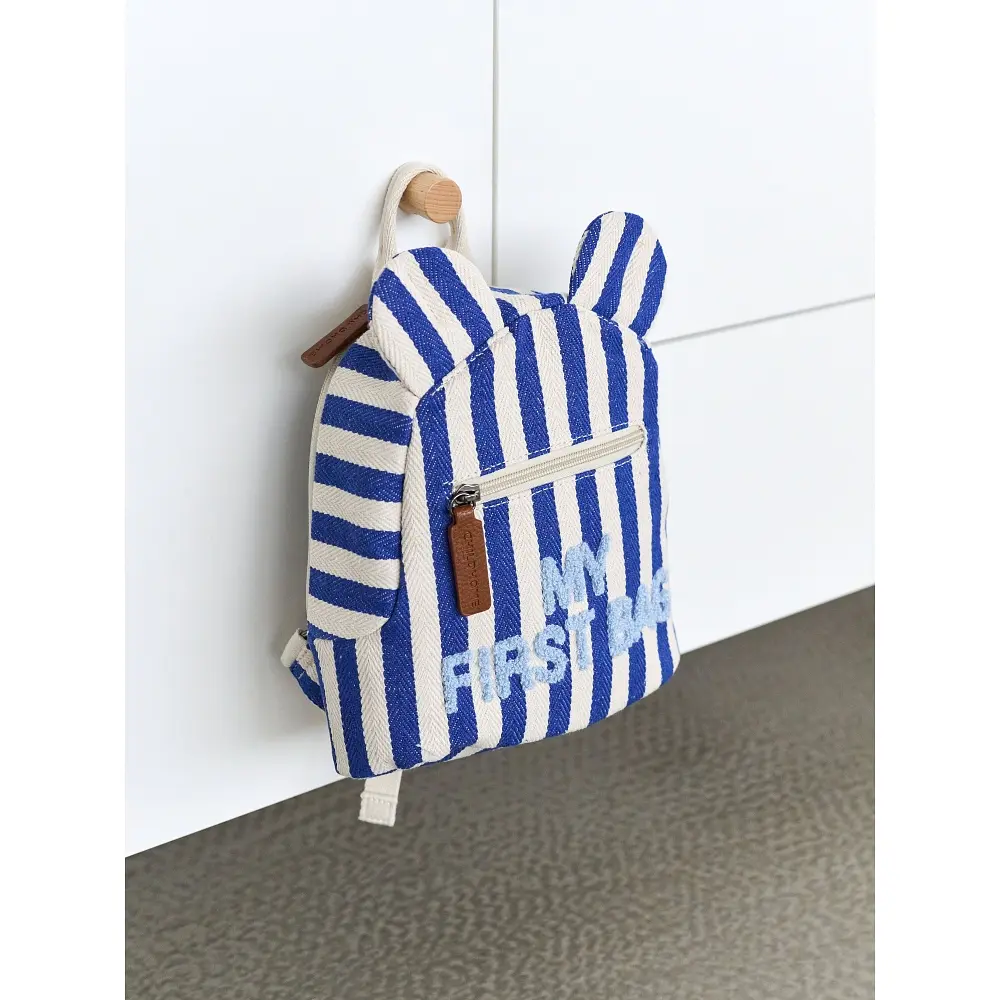 Рюкзак дитячий Childhome My first bag stripes electric blue (CWKIDBSTBL) - фото 6