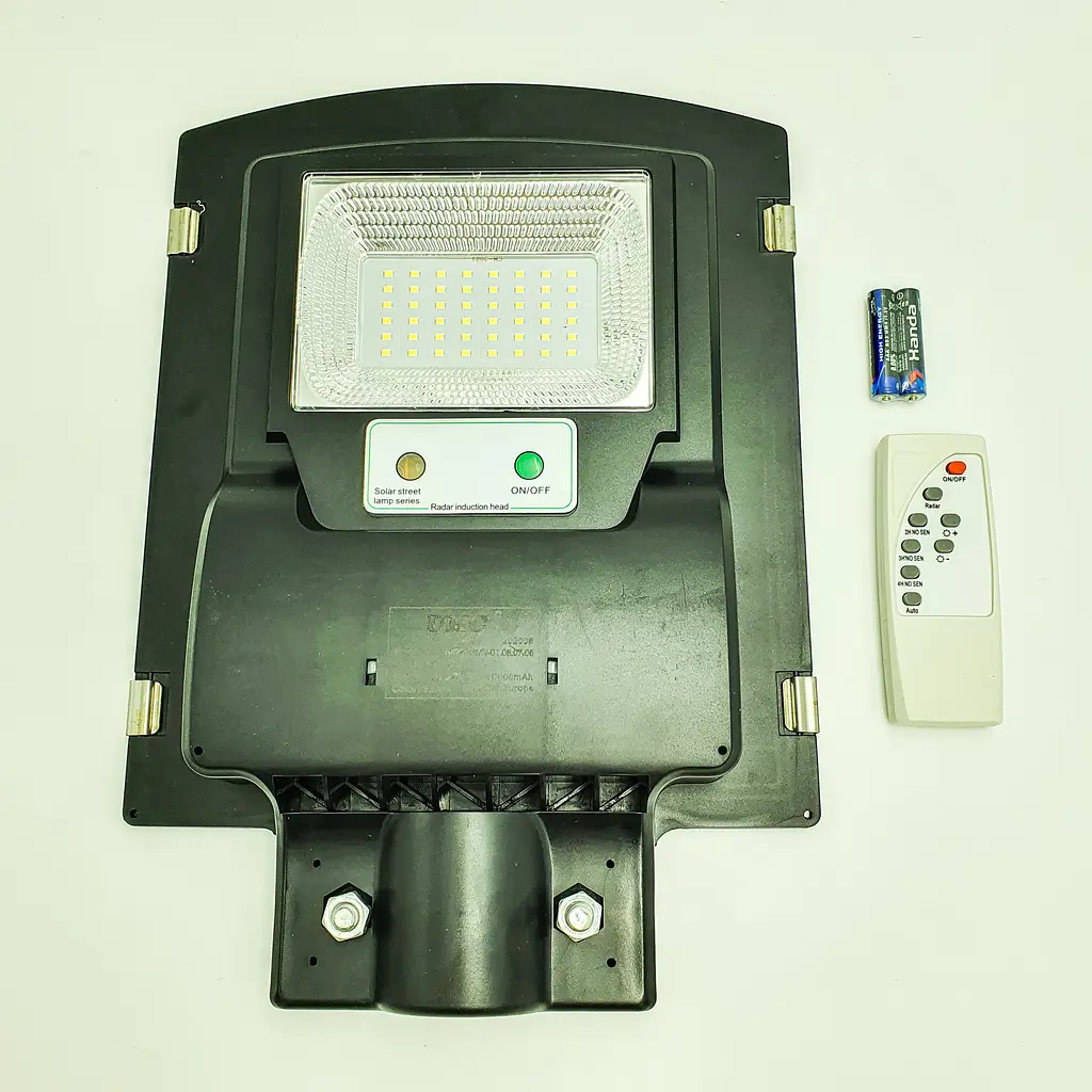 Ліхтар вуличний акумуляторний світильник 10000mAh з пультом на сонячній батареї LED Solar Street Light 45W UKC 7141 - фото 10