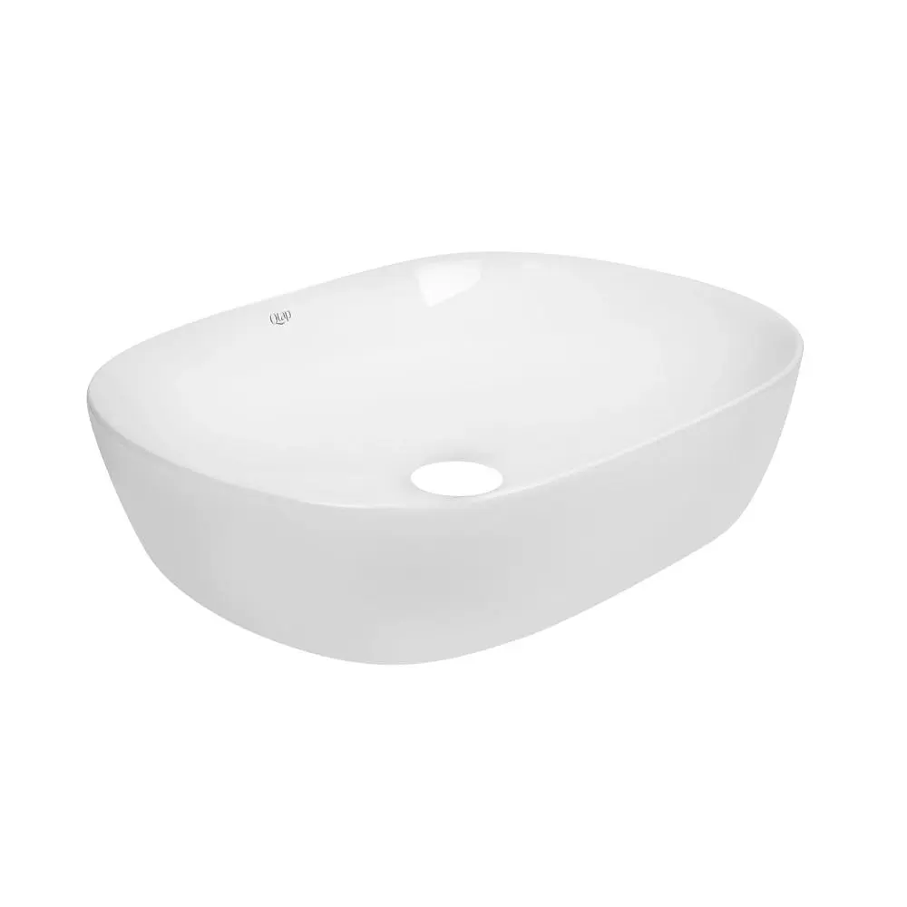 Умивальник Qtap Aquarius накладний прямокутний 465x375x115 мм White + донний клапан PU02, Білий - фото 4
