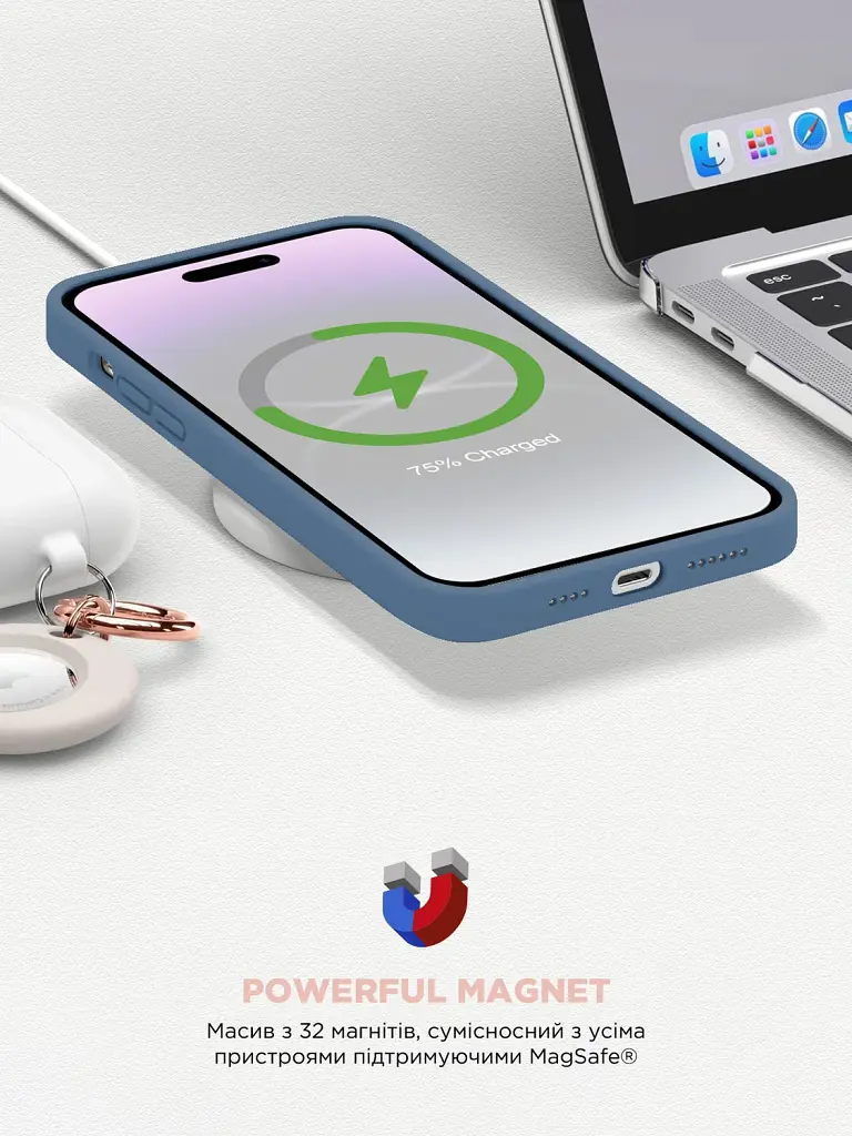 Чохол ArmorStandart ICON2 MagSafe для Apple iPhone 15 Plus Winter Blue - фото 9
