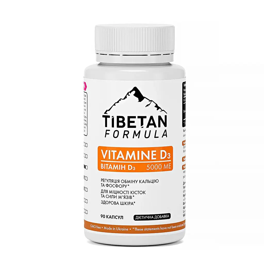 Вітамін Tibetan Formula D3 5000 МО 90 капсул
