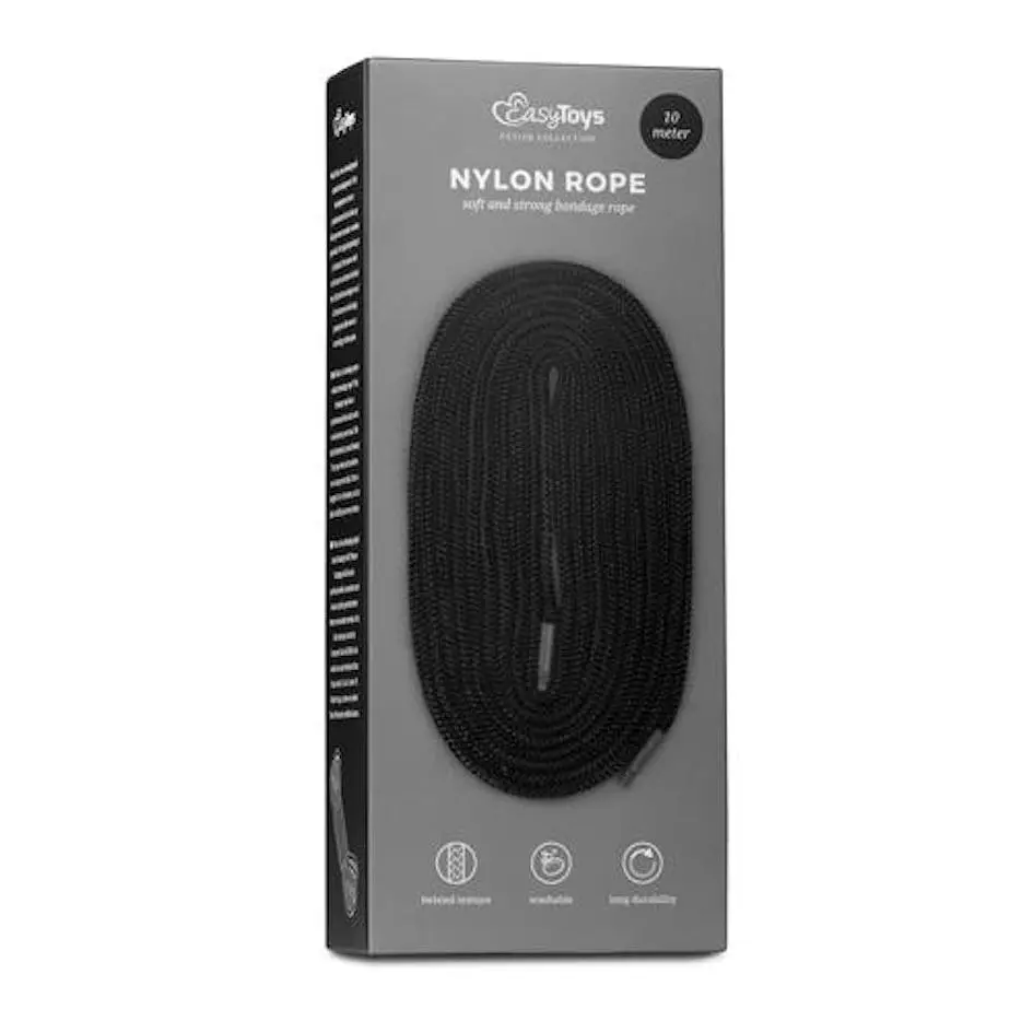 Мотузка EasyToys Bondage Rope, 10 м (чорний) - фото 4