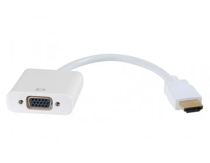 Конвертер GRAND Hdmi тато на Vga мама 30 см білий цифро аналоговий перетворювач - фото 2