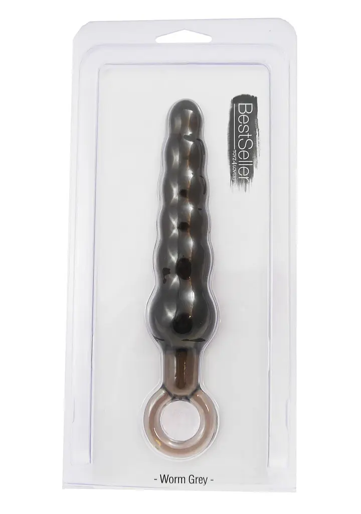 Анальна пробка Toyz4Lovers WORM GREY, 18.5 см (сірий) - фото 2