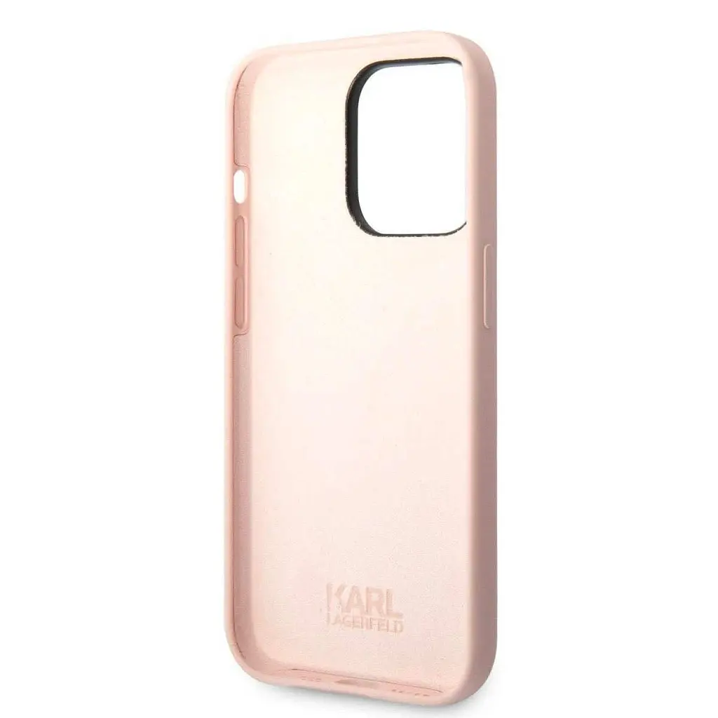 Чехол Karl Lagerfeld Liquid SilicOne Ikonik NFT для iPhOne 14 Pro Max Pink - фото 5