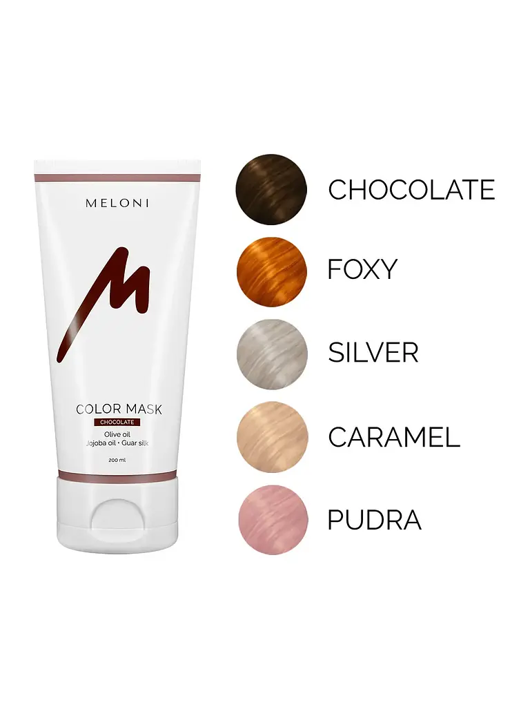 Тонуюча маска для волосся Шоколадний Color Mask Chocolate Meloni 200 мл - фото 3