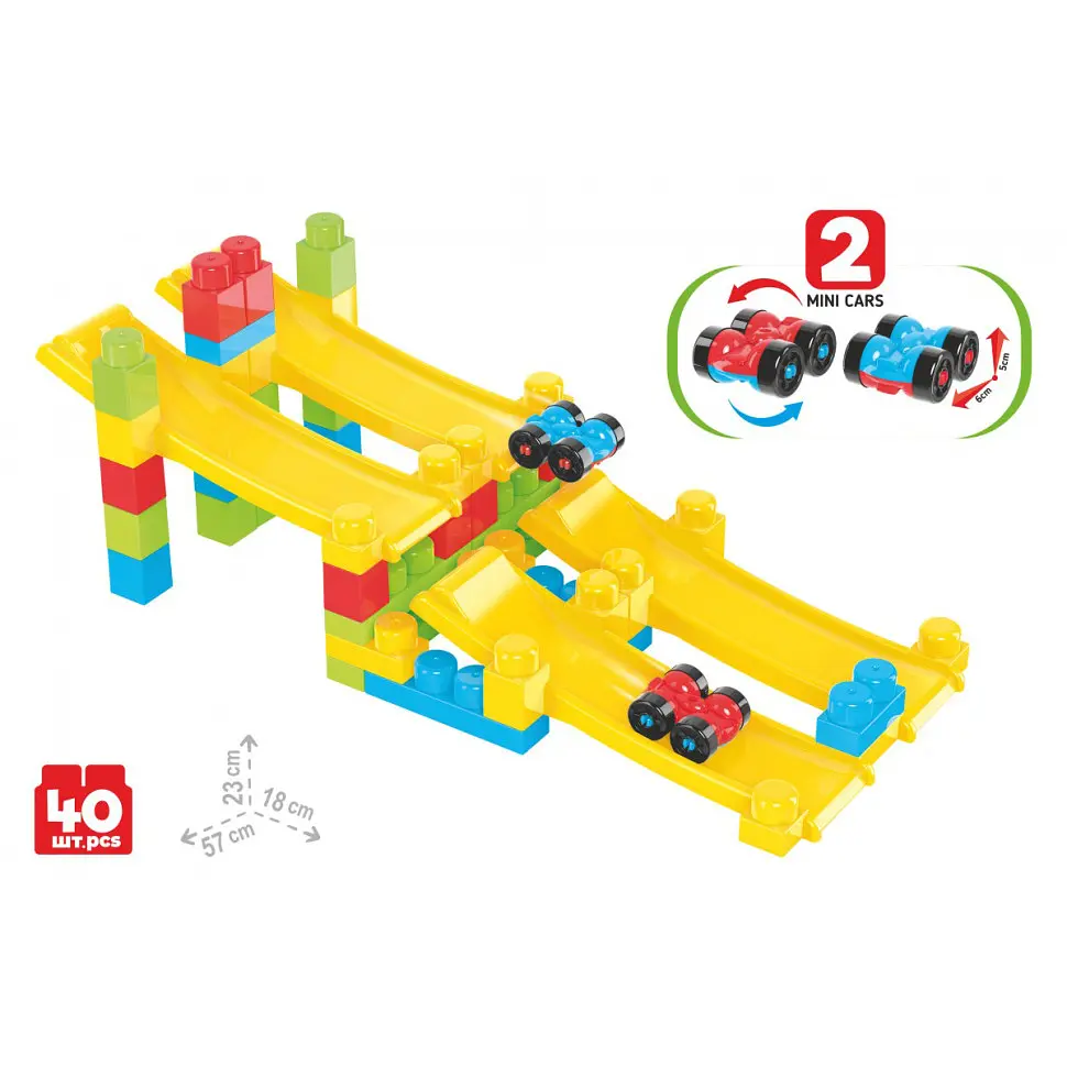 Дитячий конструктор Закручені гонки ТехноК 9581TXK з машинками - фото 2