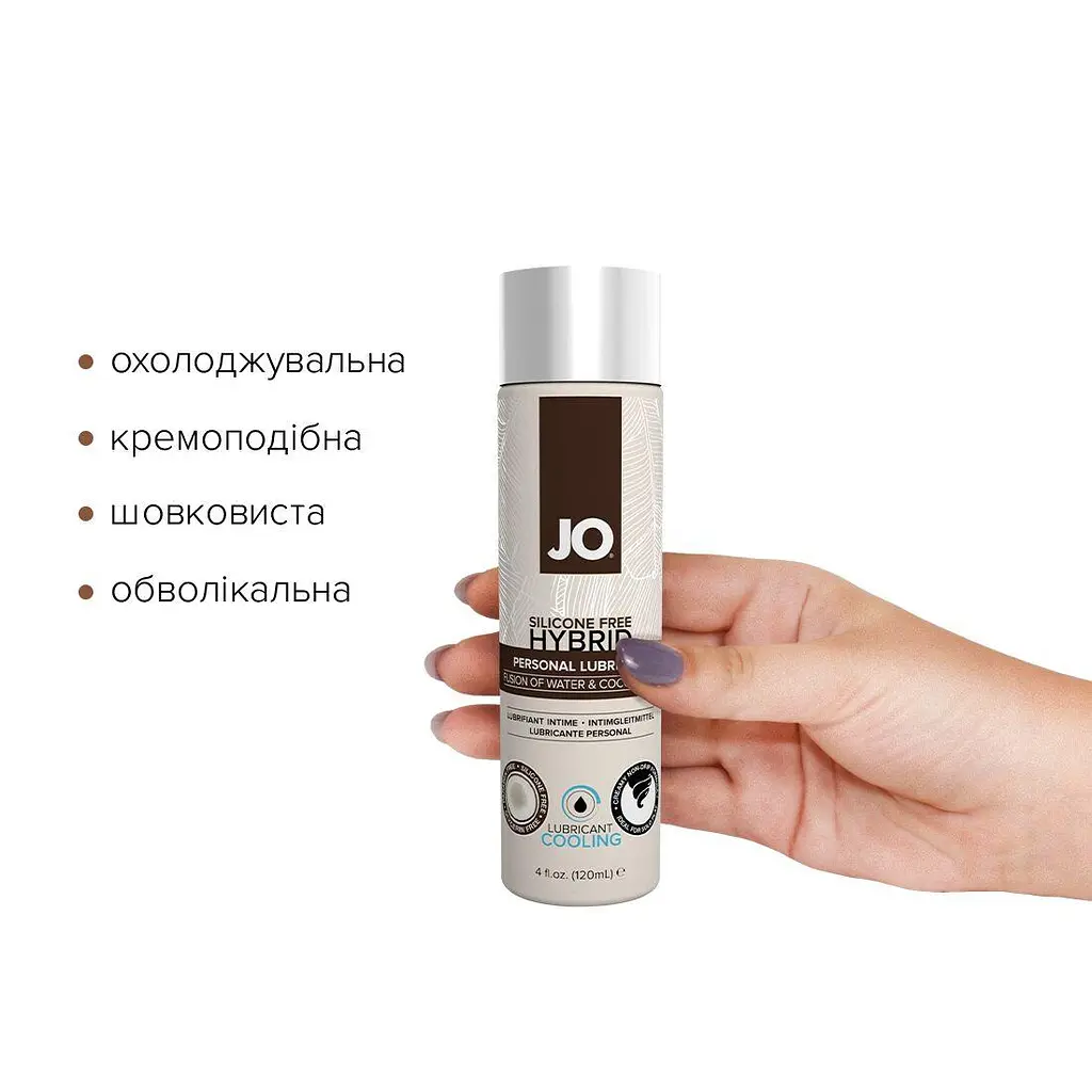 Охолоджувальний крем-змазка з кокосовим маслом System JO Silicone Free Hybrid Cooling, 120 мл - фото 2