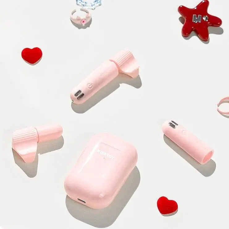 Вібратори на палець з електростимуляцією KISSTOY Viva Pods, 2 шт, тримачі в комплекті - фото 6