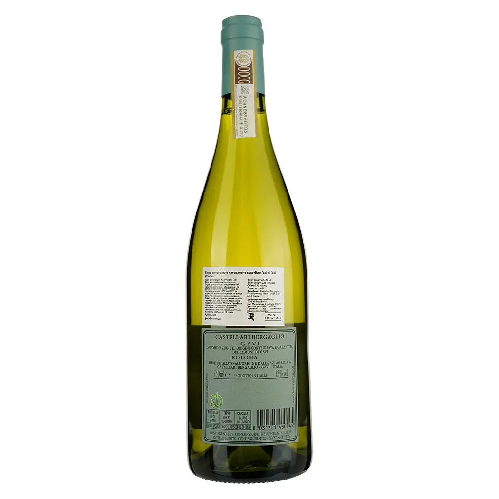 Вино Castellari Bergaglio Gavi di Gavi Rolona, біле, сухе, 12,5%, 0,75 л (2515) - фото 2