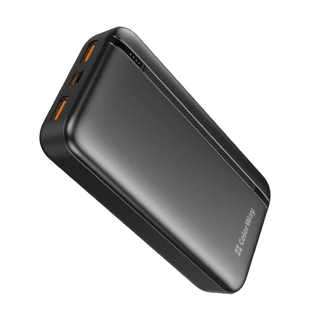 Універсальна мобільна батарея ColorWay Portable Charger 20000mAh Чорний (CW-PB200LPB4BK-PD)
