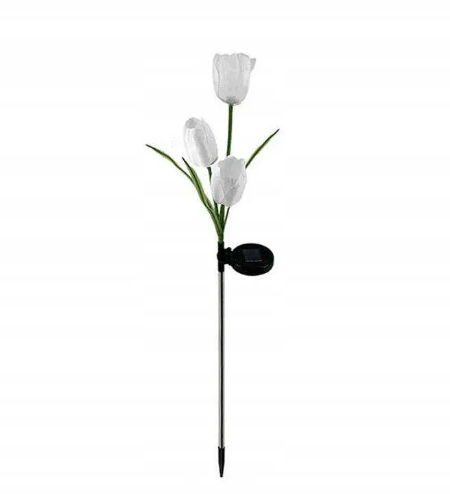 Світильники садові White Tulip flower на сонячній батареї квіти тюльпани 2 шт - фото 3