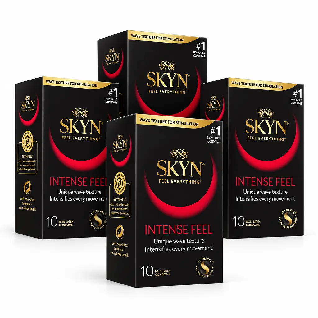Презервативи SKYN Intense Feel 40 шт — безлатексні з точковою текстурою, максимум відчуттів