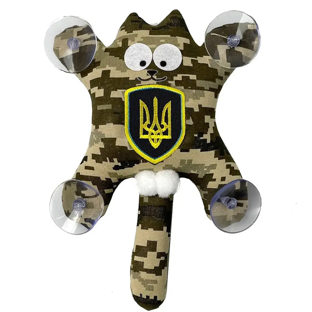 Іграшка на присосці Кіт Саймон Герб України Великий