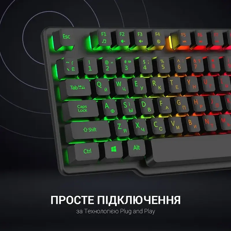Клавиатура GamePro GK380 Black - фото 10