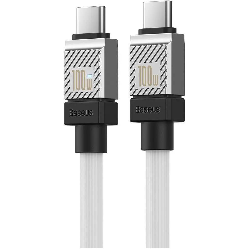 Кабель Baseus CoolPlay Series USB-C to USB-C 100W 1m White [CAKW000202] [141249] - фото 4