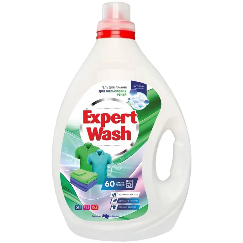 Гель для прання кольорових речей Expert Wash Весняна свіжість 3 л