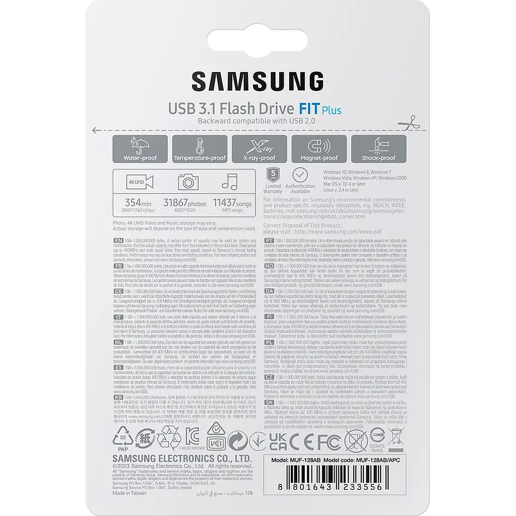USB флеш-накопичувач Samsung Fit Plus 128GB USB-A 3.1 Gen 1 (MUF-128AB/APC) [114096] - фото 8