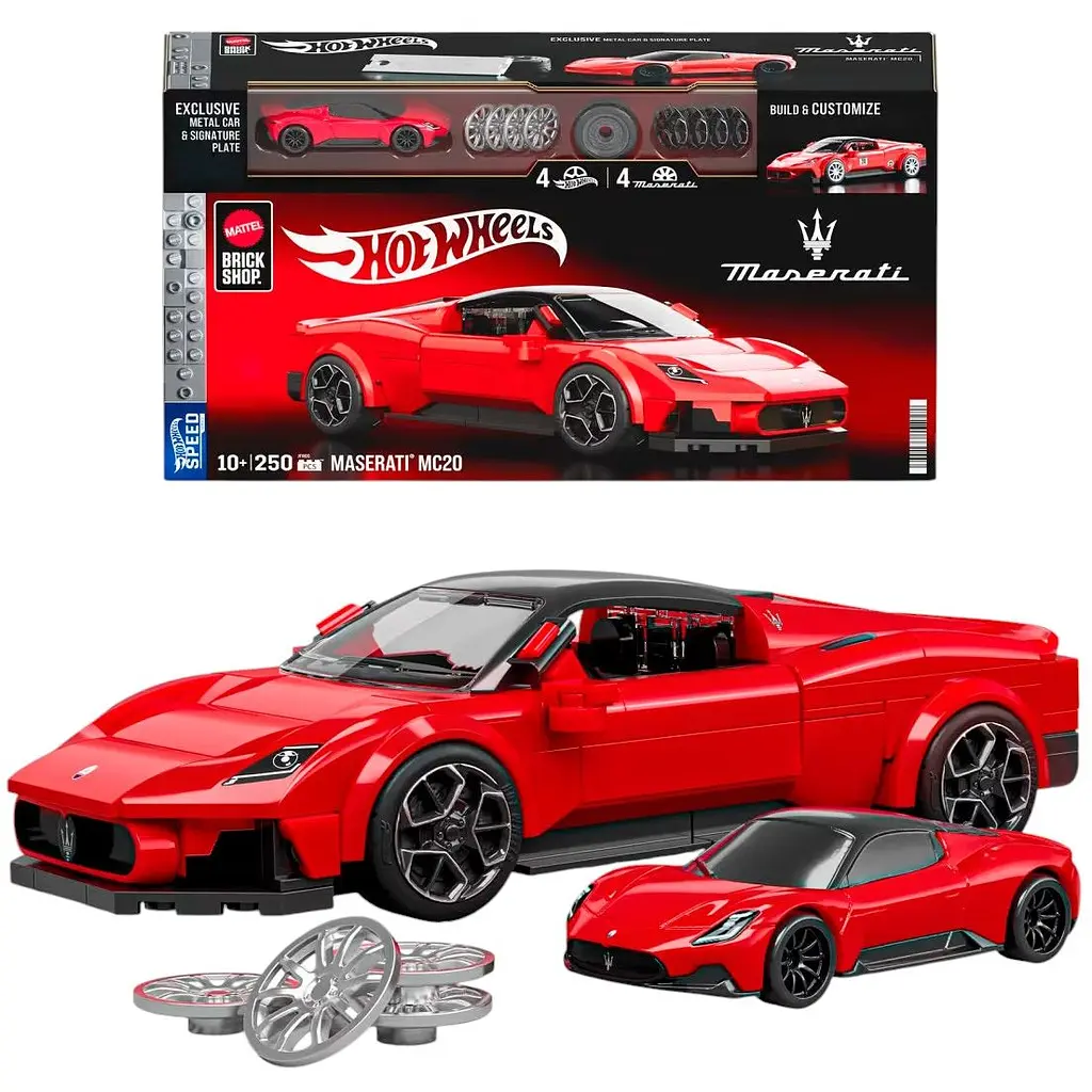 Колекційна машинка-конструктор Hot Wheels Mattel Brick Shop Speed Maserati (JFR90) - фото 2