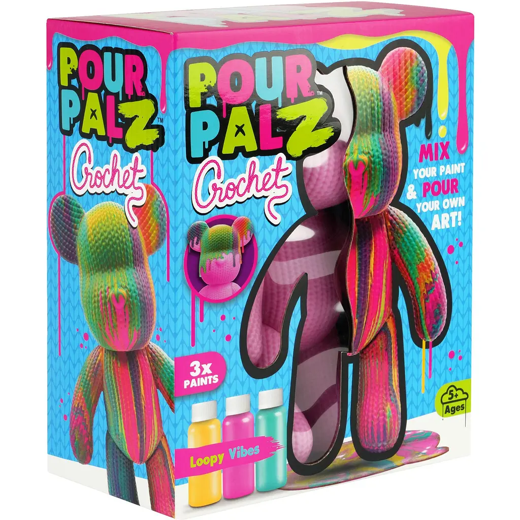 Набір для творчості ToyMonster Pour Palz Флюїд Арт Ведмедик Кольоровий вихор S4 В'язані дива (FC-G0004A) - фото 5