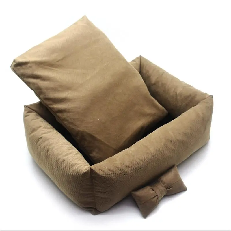 Лежак для собак та котів Zoo-hunt Бліць прямокутний коричневий №1 40х50х19 см - фото 2